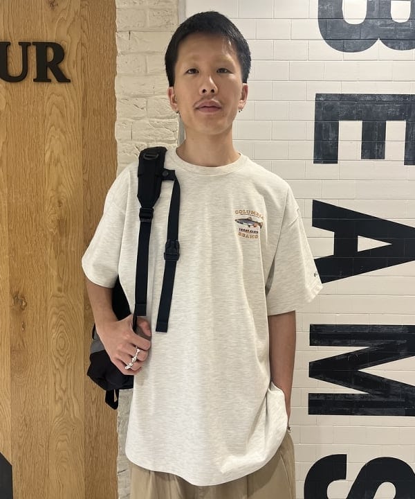 BANさんの「BEAMS WOMEN｜ダンガリー2プリーツ スラックス【ワイドテーパードフィット】」を使ったコーディネート
