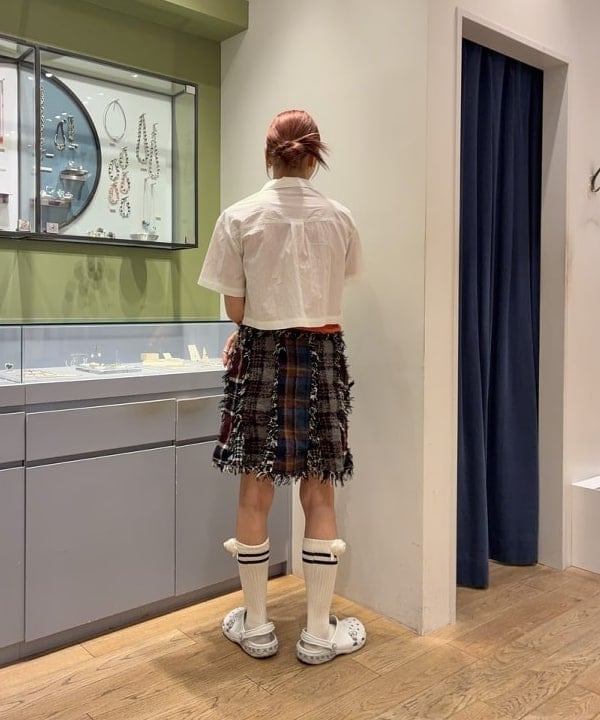 れいなさんの「BEAMS WOMEN｜カットワーク レース シャツ」を使ったコーディネート