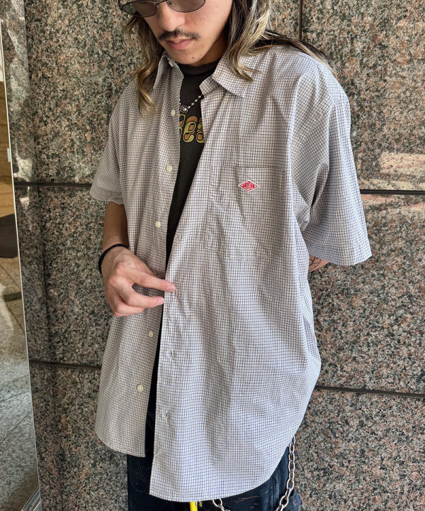 Ryohei Takataさんの「BEAMS WOMEN｜【別注】DANTON / ショートスリーブ チェック シャツ」を使ったコーディネート