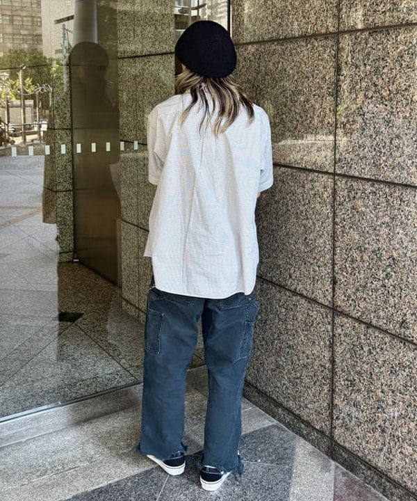 Ryohei Takataさんの「BEAMS WOMEN｜【別注】DANTON / ショートスリーブ チェック シャツ」を使ったコーディネート
