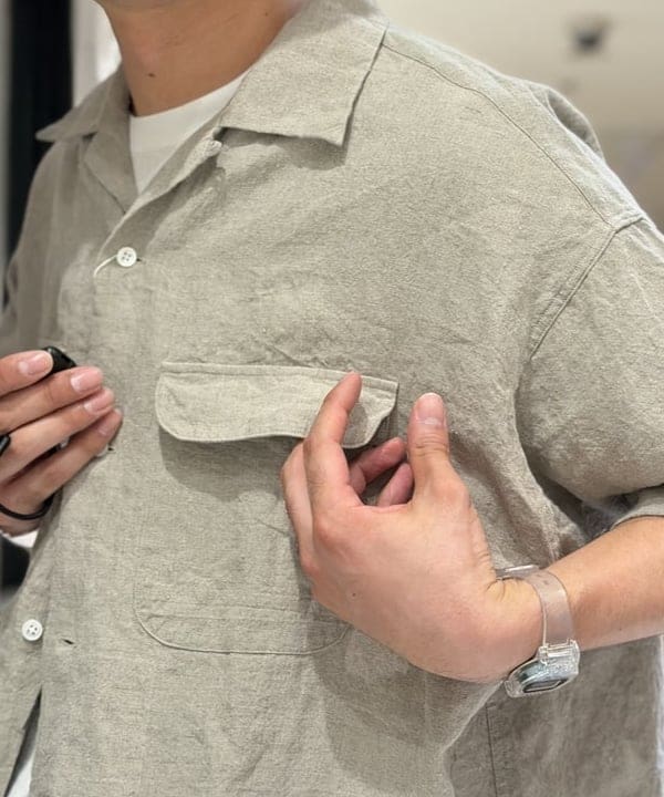BAKU(東江 漠)さんの「Open Collar 1/40 Linen」を使ったコーディネート