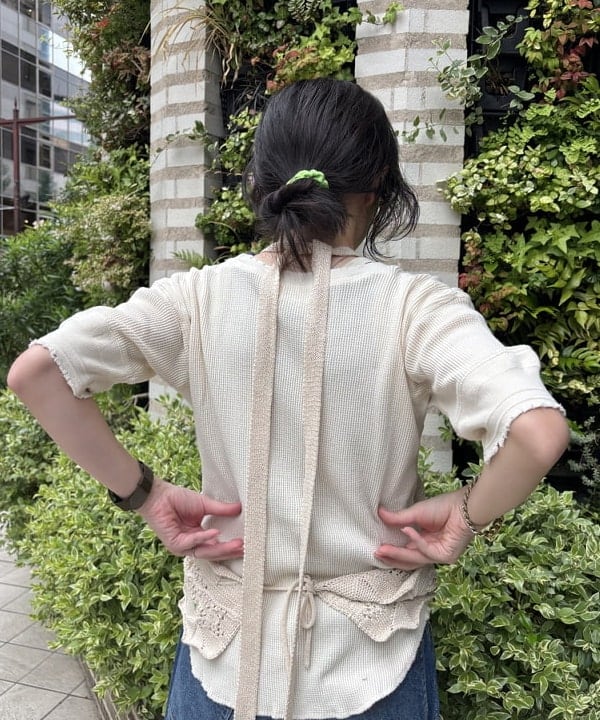 サワイさんの「BEAMS WOMEN｜ダメージ サーマル Tシャツ」を使ったコーディネート