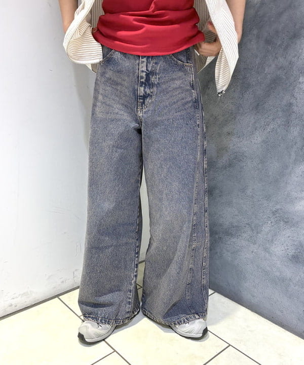 SAEさんの「BEAMS WOMEN｜ストライプ ジップ シャツ ハーフスリーブ」を使ったコーディネート