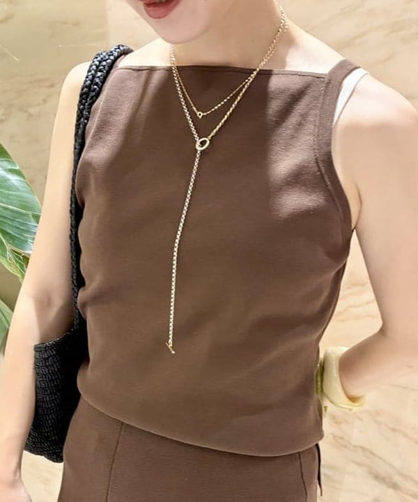 AONO SHIKAMAさんの「BEAMS WOMEN｜ヘルシー ニット キャミソール .M」を使ったコーディネート
