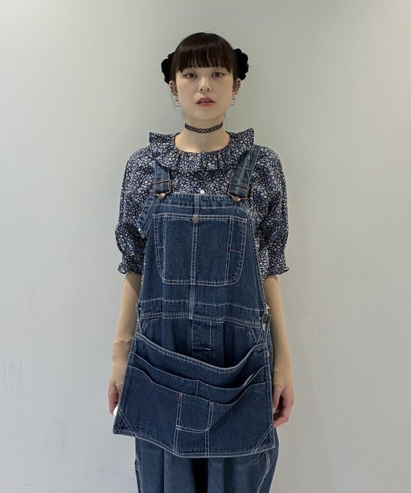 りかちょび/岸本梨佳さんの「リバティ フリル 5分袖 シャツ」を使ったコーディネート