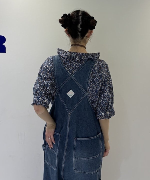 りかちょび/岸本梨佳さんの「リバティ フリル 5分袖 シャツ」を使ったコーディネート