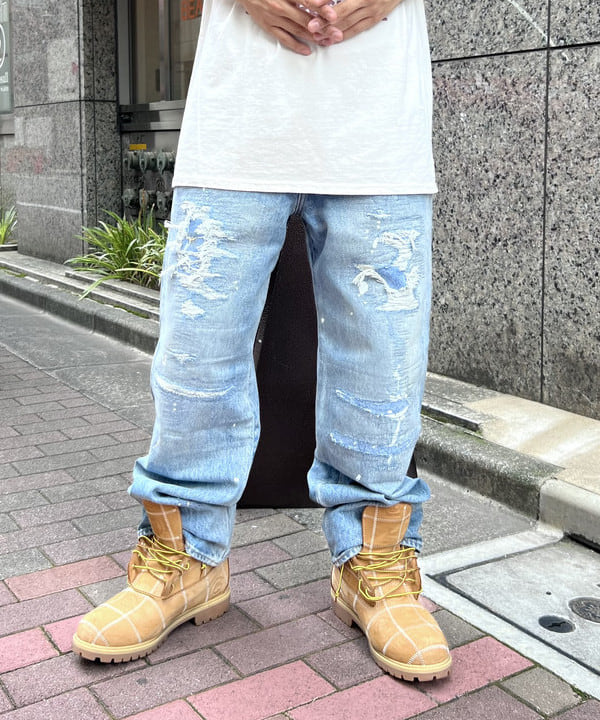 照田 拓史さんの「BEAMS WOMEN｜【別注】JUNK FOOD / STAY POSITIVE FLEA MARKET TEE」を使ったコーディネート
