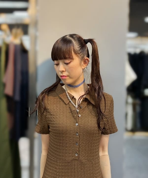 りかちょび/岸本梨佳さんの「カット ジャカード マーメイド ワンピース」を使ったコーディネート