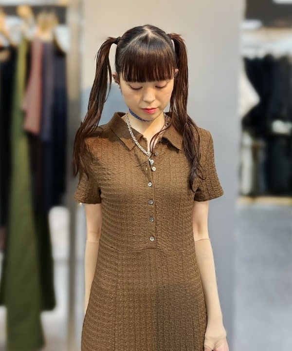 りかちょび/岸本梨佳さんの「カット ジャカード マーメイド ワンピース」を使ったコーディネート
