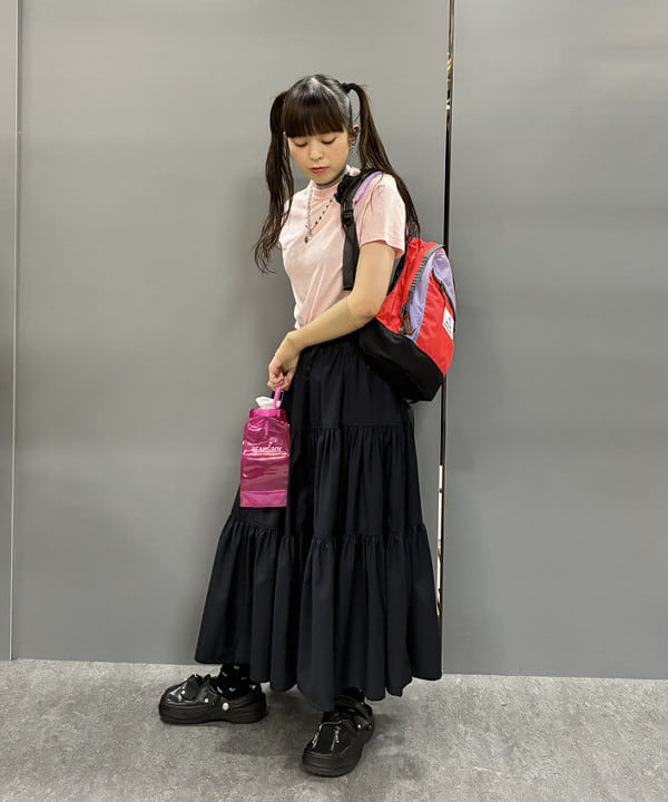 りかちょび/岸本梨佳さんの「BEAMS WOMEN｜ボーイ ベーシック Tシャツ」を使ったコーディネート