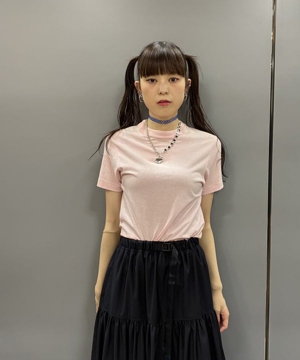 りかちょび/岸本梨佳さんの「BEAMS WOMEN｜ボーイ ベーシック Tシャツ」を使ったコーディネート
