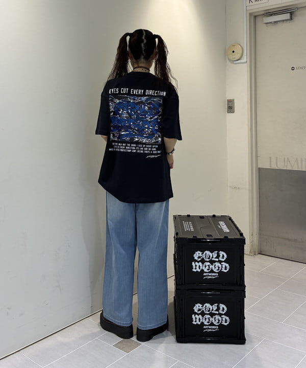 りかちょび/岸本梨佳さんの「BEAMS WOMEN｜【別注】Gramicci / 5ポケット ワイド デニム」を使ったコーディネート