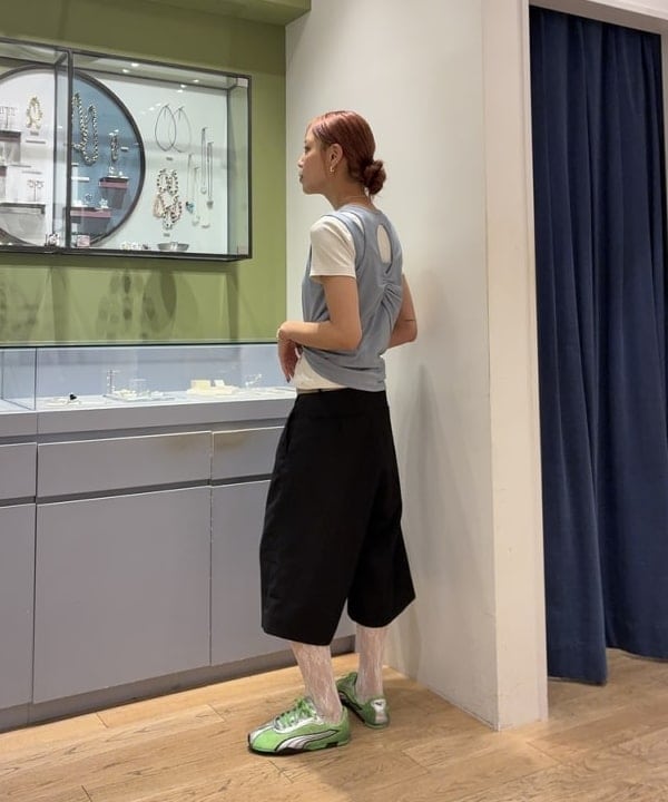 れいなさんの「BEAMS WOMEN｜【ワイドストレートフィット】ショート スラックス」を使ったコーディネート