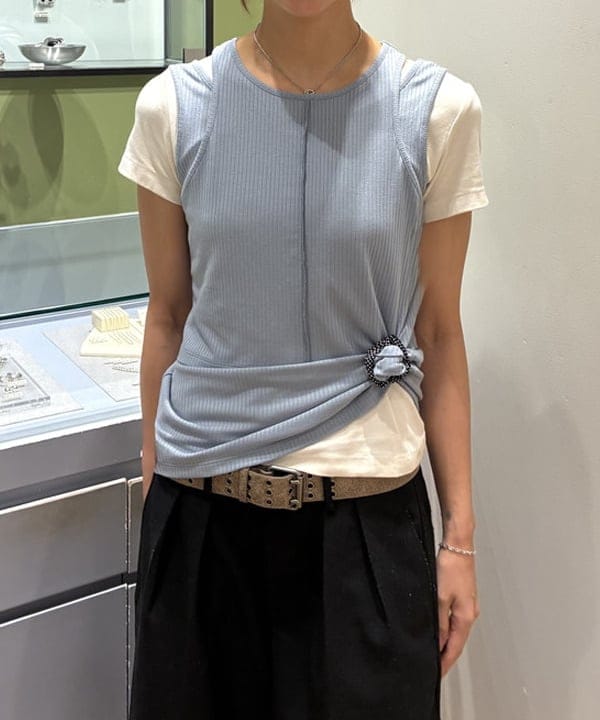 れいなさんの「BEAMS WOMEN｜【ワイドストレートフィット】ショート スラックス」を使ったコーディネート