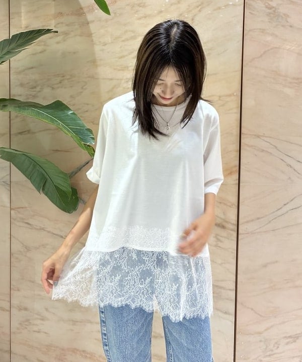 茂野 真楓さんの「BEAMS WOMEN｜シアー ハーフスリーブ ジャケット」を使ったコーディネート