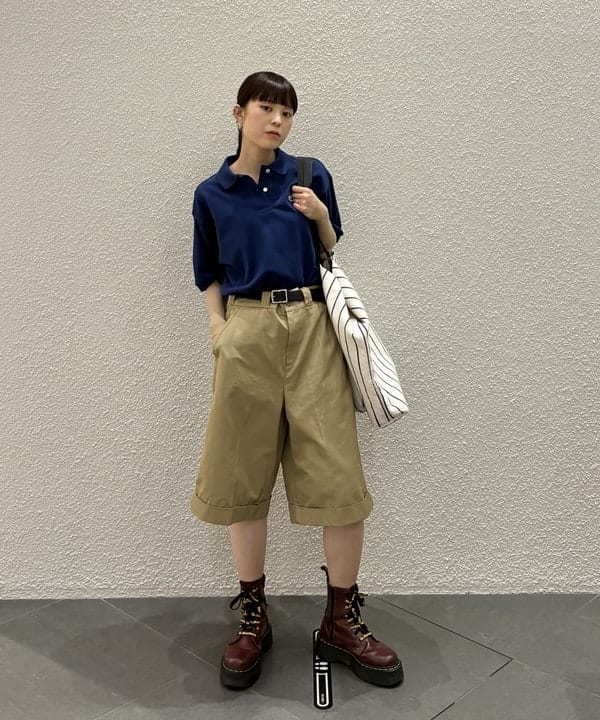りかちょび/岸本梨佳さんの「BEAMS WOMEN｜【別注】LACOSTE / ポロシャツ」を使ったコーディネート