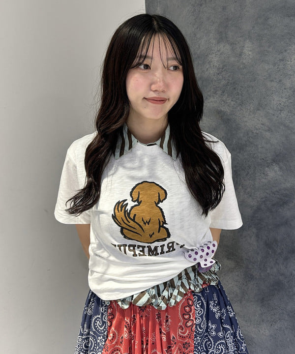 ハルカさんの「BEAMS WOMEN｜ボーイ ドッグ Tシャツ」を使ったコーディネート