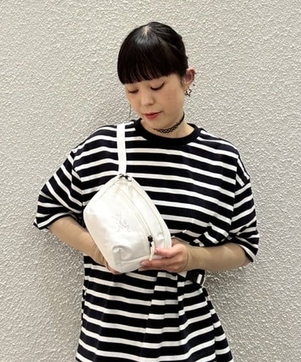 りかちょび/岸本梨佳さんの「ボーダー ビッグ ショートスリーブ」を使ったコーディネート
