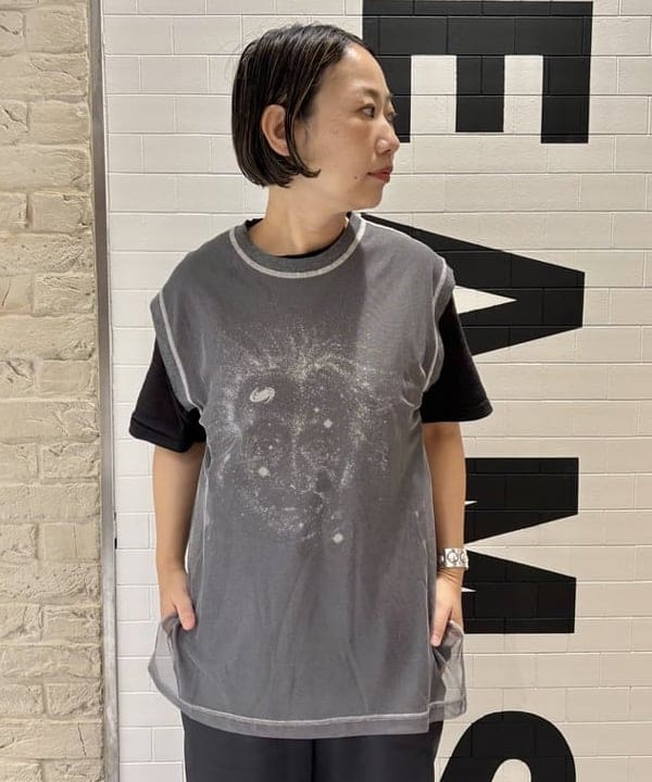 つぼさんの「BEAMS WOMEN｜maturely / シャンブレー チュール ノースリーブ」を使ったコーディネート