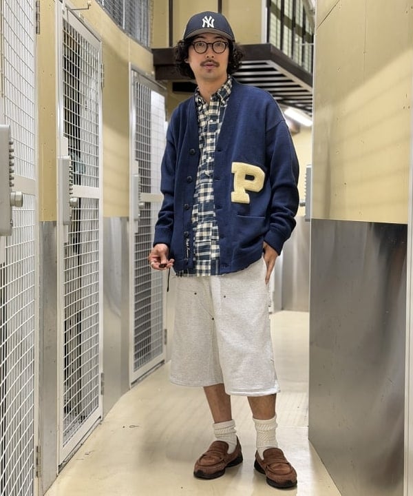 BAKU(東江 漠)さんの「BEAMS WOMEN｜B.D. Pullover Classic-fit Patchwork Madras Blue」を使ったコーディネート