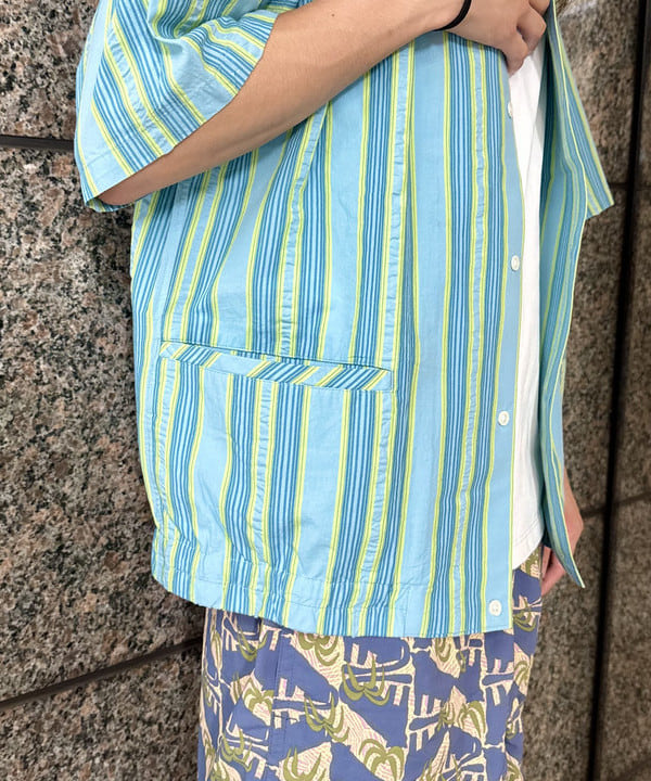 Ryohei Takataさんの「BEAMS WOMEN｜マルチ ストライプ オープンカラーシャツ【ワイドフィット】」を使ったコーディネート