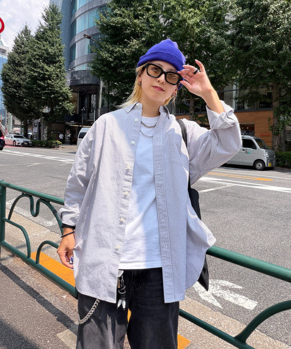 Heg.さんの「BEAMS WOMEN｜ビック ボタンダウン シャツ」を使ったコーディネート