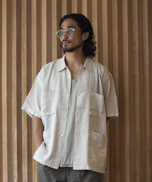 【試着のみ】EGO TRIPPING☆LINEN SMOCK 麻　クライミー Pilgrim Surf+Supply（1222794） スタイリング・コーディネイト｜BEAMS