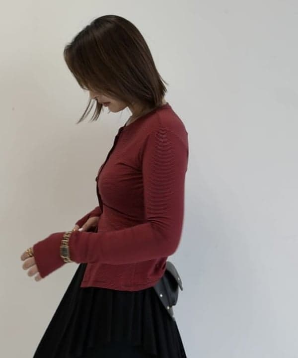 松本 佳菜子さんの「BEAMS WOMEN｜ポケット ワイド ベルト」を使ったコーディネート