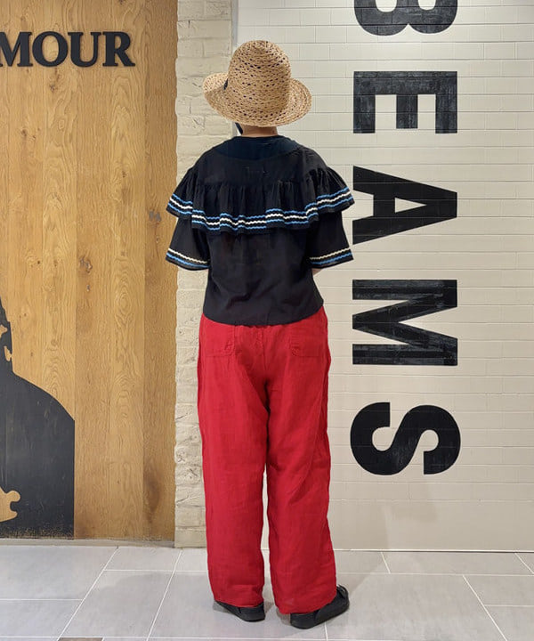 つぼさんの「BEAMS WOMEN｜【別注】trepied / ティアード ブラウス」を使ったコーディネート
