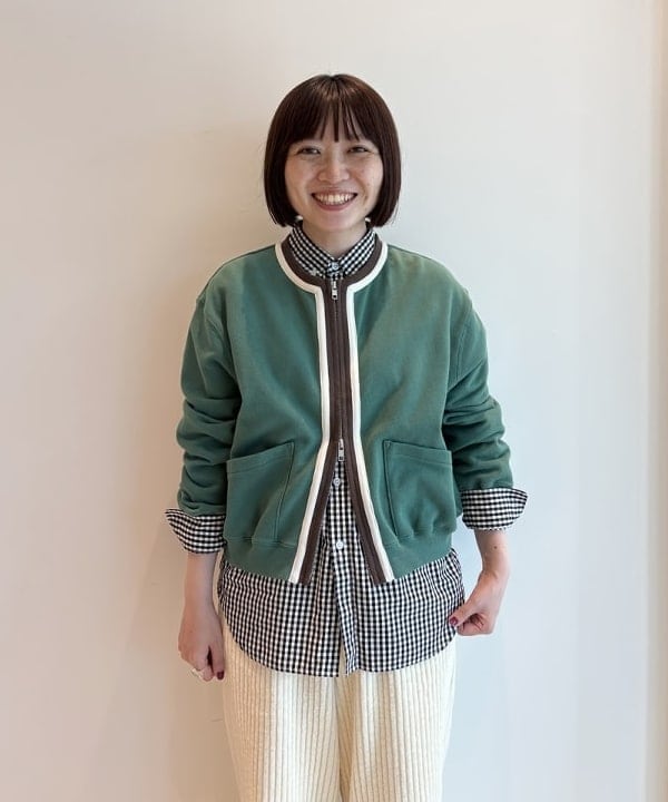 クロサワさんの「BEAMS WOMEN｜100/2 ギンガムチェック ボタンダウン シャツ」を使ったコーディネート