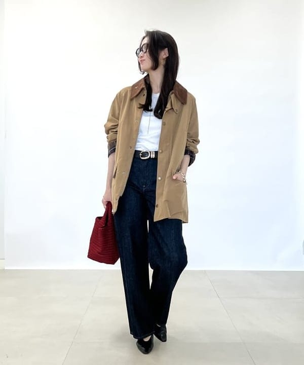 隈元 楓さんの「BEAMS WOMEN｜【別注】Barbour / BEDALE ジャケット」を使ったコーディネート