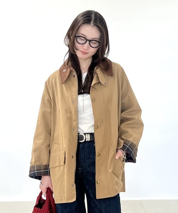 隈元 楓さんの「BEAMS WOMEN｜【別注】Barbour / BEDALE ジャケット」を使ったコーディネート