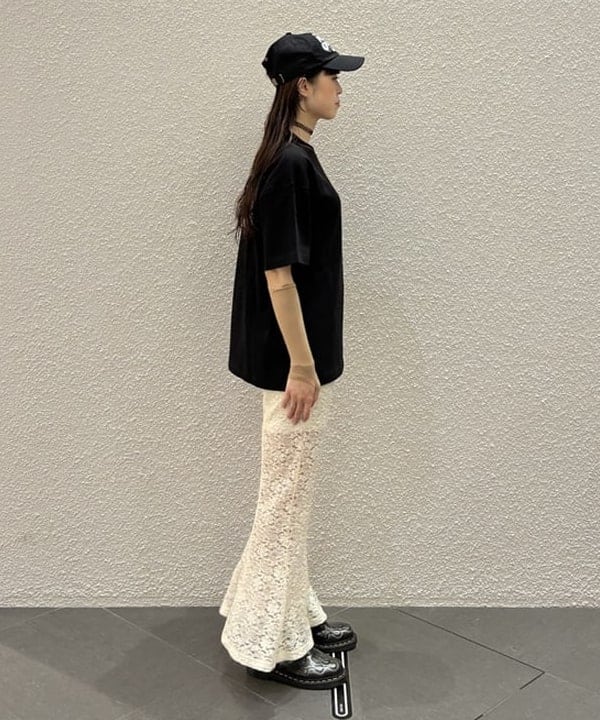 りかちょび/岸本梨佳さんの「レース シアー フレア パンツ」を使ったコーディネート