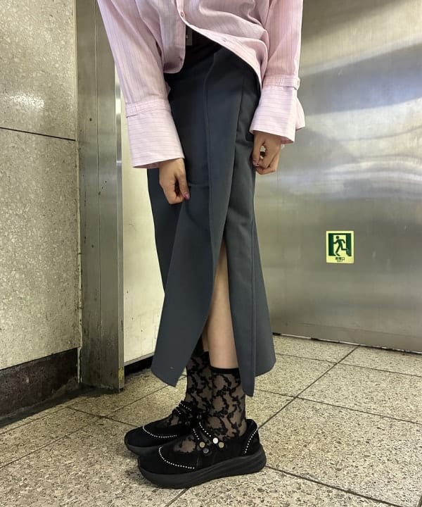 中平 あみさんの「BEAMS WOMEN｜ウォッシャブル ウール ノースリーブ Tシャツ」を使ったコーディネート