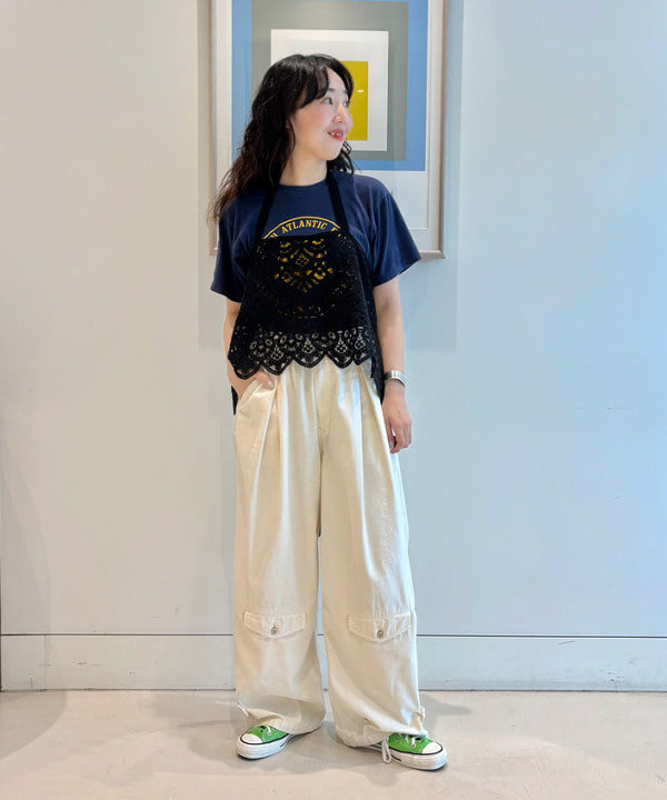 おのすさんの「BEAMS WOMEN｜maturely / レース ホルター トップ」を使ったコーディネート