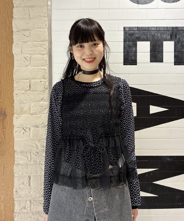 りかちょび/岸本梨佳さんの「リボン チェーン バッグ」を使ったコーディネート