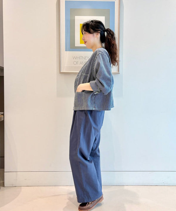 おのすさんの「BEAMS WOMEN｜【別注】Gramicci / 2プリーツ ワイドパンツ」を使ったコーディネート