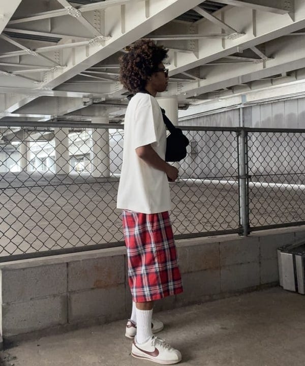 NADEL ナデールさんの「BEAMS WOMEN｜【別注】Dickies / チェック ショーツ」を使ったコーディネート