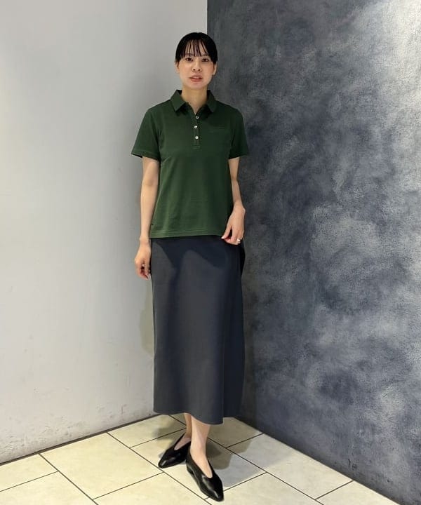 OSUMIさんの「BEAMS WOMEN｜AK+1 / ハイゲージ 鹿の子 ハーフスリーブ ポロシャツ」を使ったコーディネート
