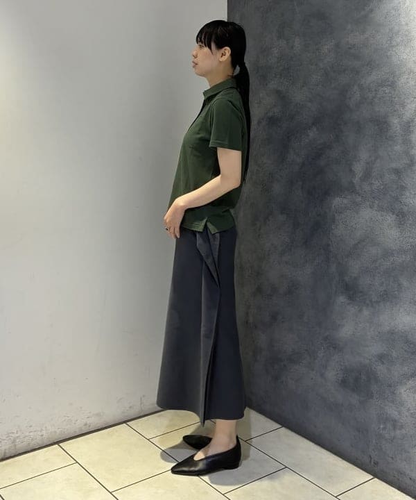 OSUMIさんの「BEAMS WOMEN｜AK+1 / ハイゲージ 鹿の子 ハーフスリーブ ポロシャツ」を使ったコーディネート