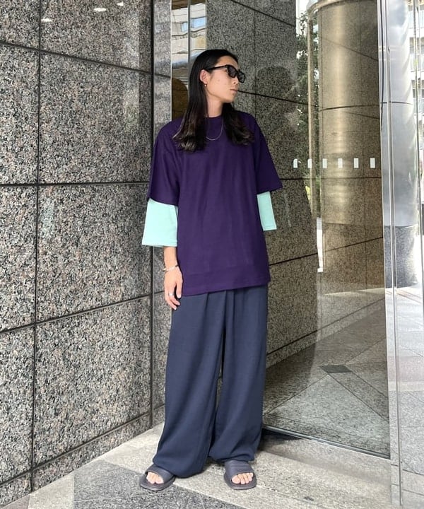 菊田 悠さんの「BEAMS WOMEN｜ベースボール 9/10 Tシャツ」を使ったコーディネート