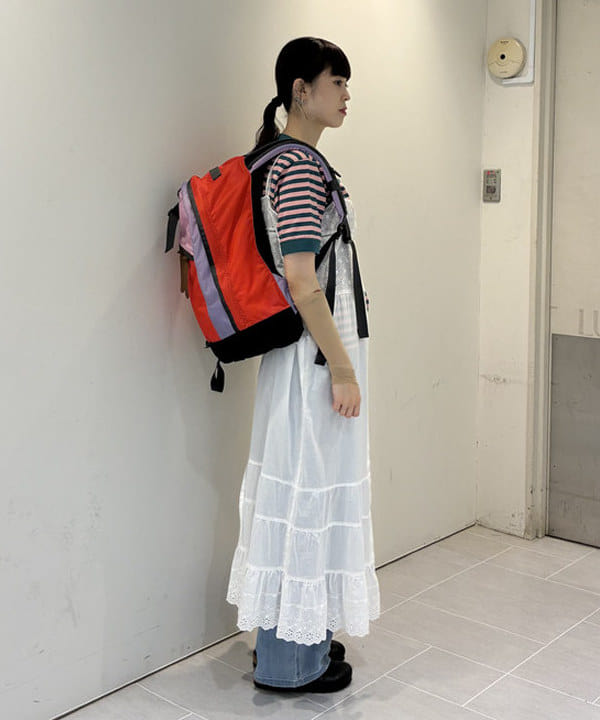りかちょび/岸本梨佳さんの「BEAMS WOMEN｜ボーダー バインダー ショートスリーブ Tシャツ」を使ったコーディネート