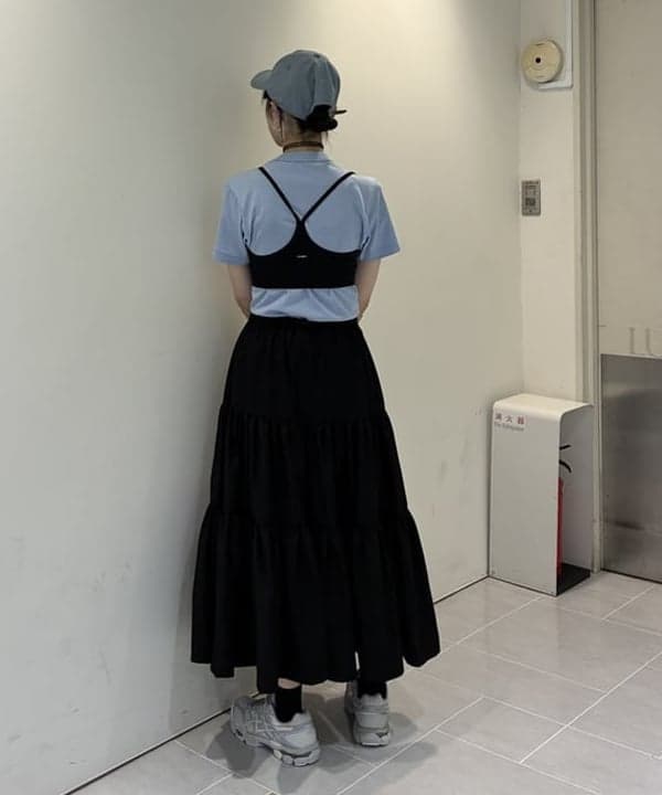 りかちょび/岸本梨佳さんの「ボーイ ベーシック Tシャツ」を使ったコーディネート