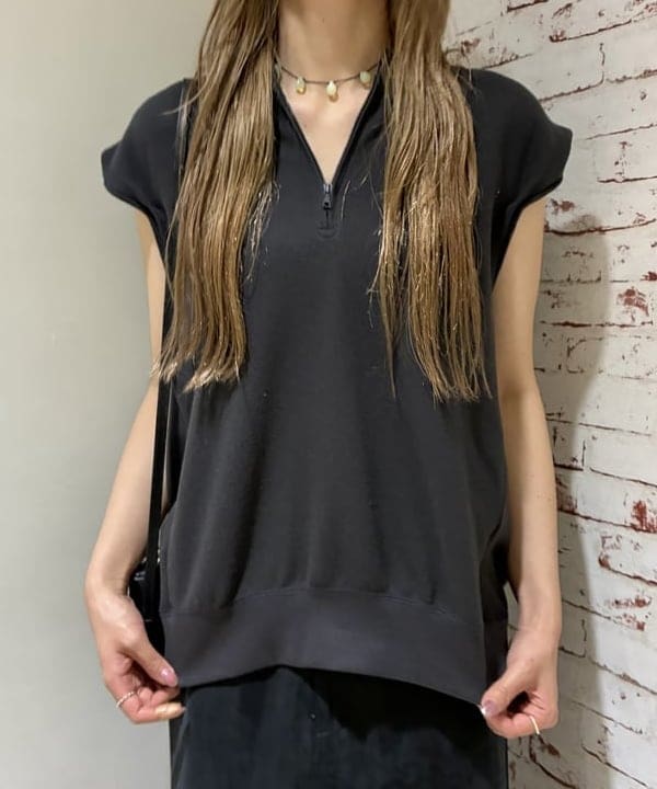 CHIHIROさんの「BEAMS WOMEN｜裏毛 ハーフ ジップ プルオーバー」を使ったコーディネート