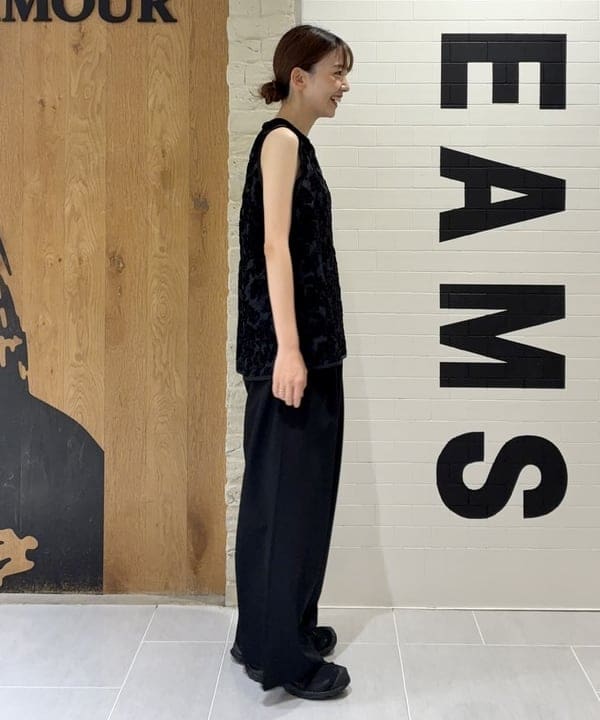 ヒライさんの「BEAMS WOMEN｜モールヤーン エンブロ ノースリーブ ブラウス」を使ったコーディネート