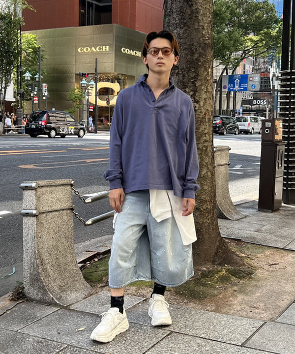 照田 拓史さんの「BEAMS WOMEN｜BEAMS|ガーメントダイ ラガーシャツ」を使ったコーディネート