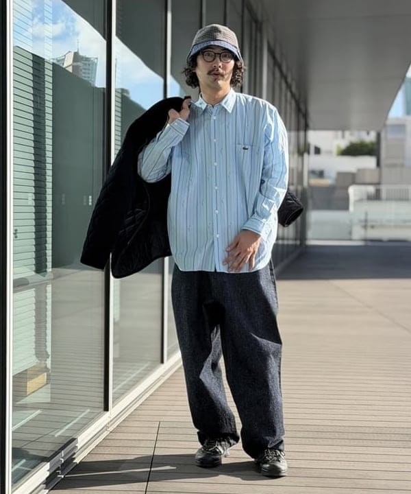 BAKU(東江 漠)さんの「BEAMS WOMEN｜ワイドストレート デニムパンツ」を使ったコーディネート