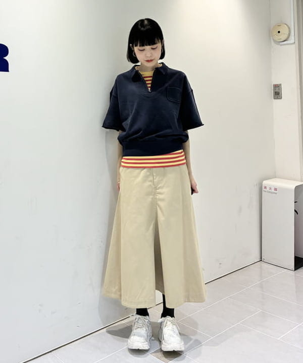 りかちょび/岸本梨佳さんの「BEAMS WOMEN｜チノ スカート」を使ったコーディネート