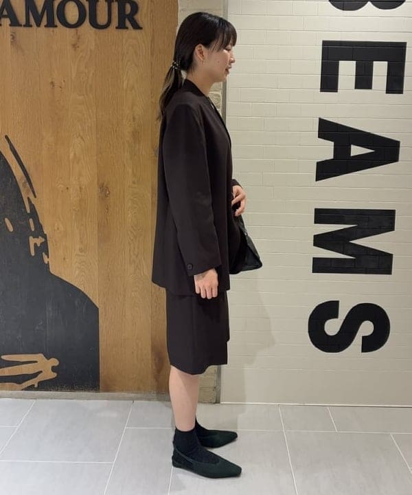 中平 あみさんの「BEAMS WOMEN｜ラペルレス オーバー ジャケット」を使ったコーディネート