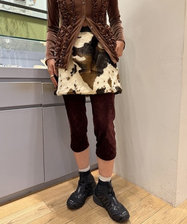 れいなさんの「BEAMS WOMEN｜フェイクファー ミニ スカート」を使ったコーディネート